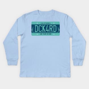 Deckard License Plate Kids Long Sleeve T-Shirt